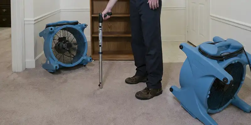emergency water removal equipment deployed to dry a flooded residential interior in Clearwater, FL
