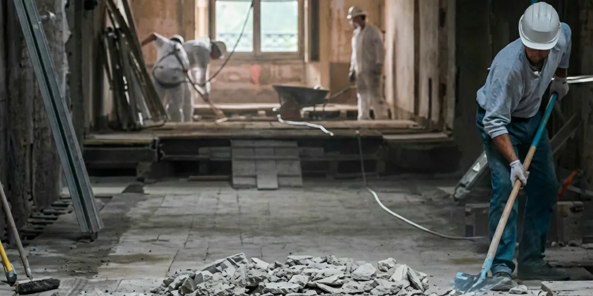 fire damage restoration professionals performing structural cleanup and restoration after a fire in Clearwater, FL