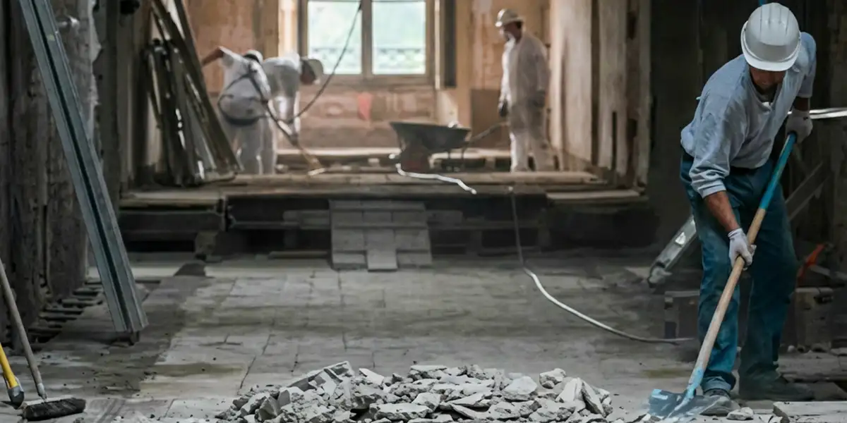 fire damage restoration professionals performing structural cleanup and restoration after a fire in Clearwater, FL