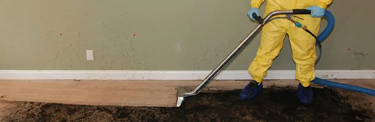 sewage removal service performing deep cleaning and extraction of sewage from an indoor area in Clearwater, FL