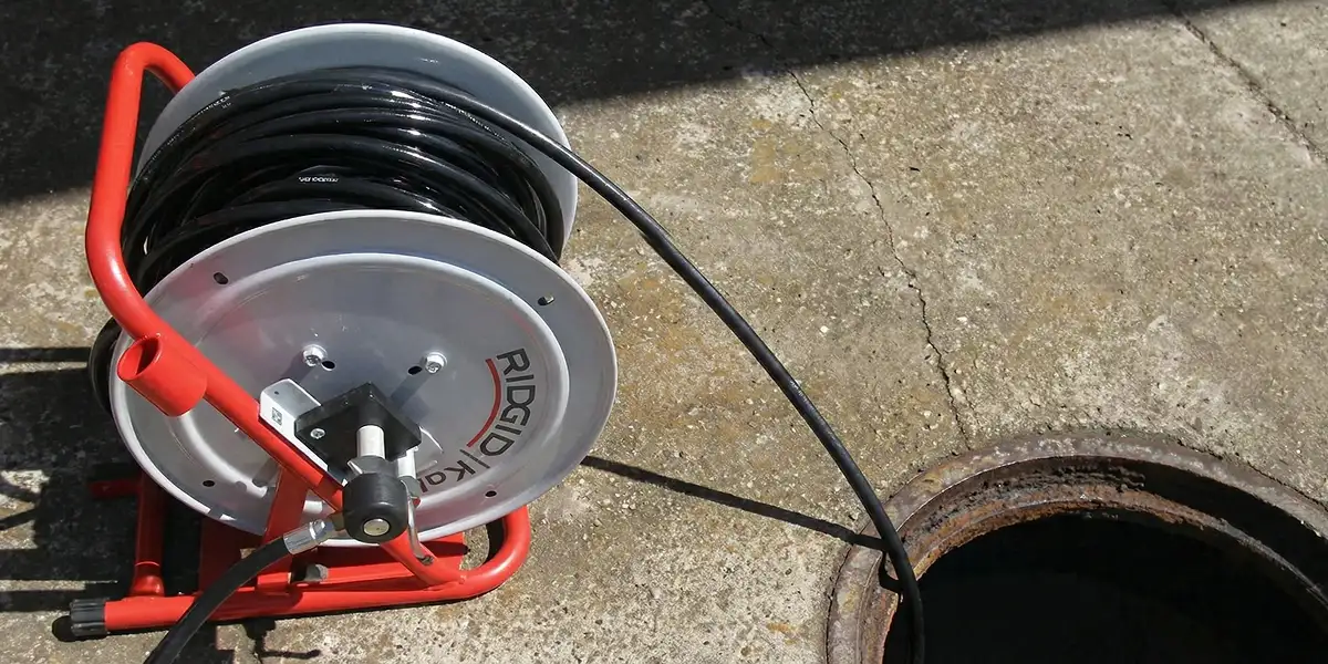 sewer rodding equipment prepared to clear clogged sewer lines in Clearwater, FL